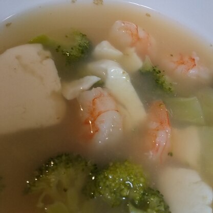 海老で代用し、スープで頂きました。とろっとろで美味しかったです(^o^)